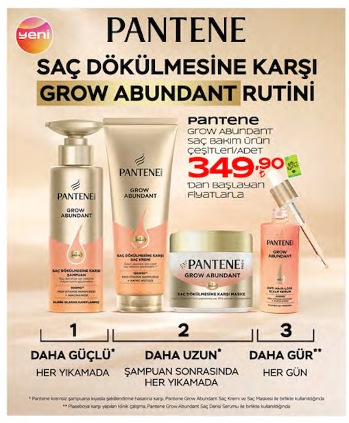 Pantene Grow Abundant Saç Bakım Ürün Çeşitleri