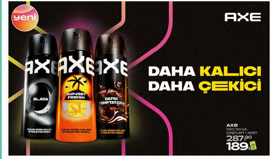 Axe Deo 150 Ml Çeşitleri / Adet