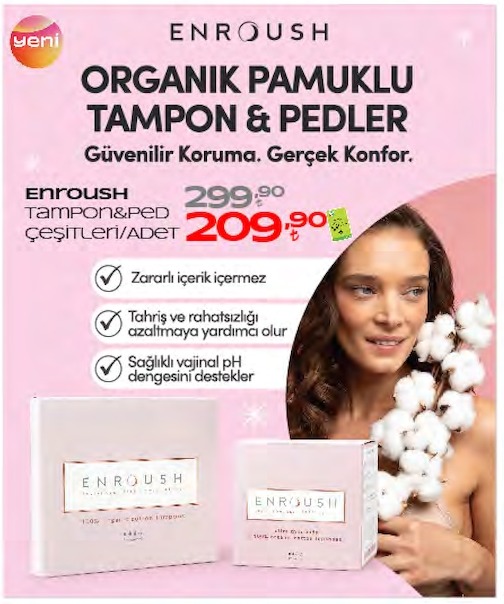 Enroush Organik Pamuklu Tampon & Pedler