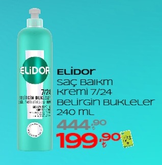 Elidor Saç Bakım Kremi 7/24 Belirgin Bukleler 240 Ml