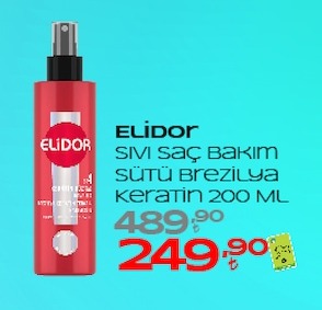 Elidor Sıvı Saç Bakım Sütü Brezilya Keratin 200 Ml