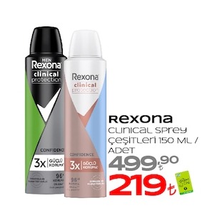 Rexona Clinical Sprey Çeşitleri 150 Ml