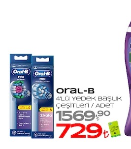 Oral-B 4'Lü Yedek Başlık Çeşitleri / Adet
