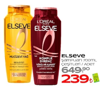 Elseve Şampuan 700Ml Çeşitleri / Adet