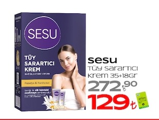 Sesu Tüy Sarartıcı Krem 35+18Gr