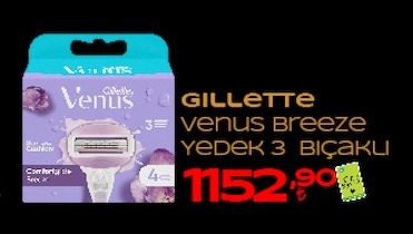 Gillette Venus Breeze Yedek 3 Bıçaklı 4 Adet