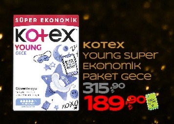 Kotex Young Super Ekonomik Paket Gece Ped