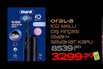 Oral-B Io2 Akıllı Diş Fırçası Siyah+ Seyahat Kaplı