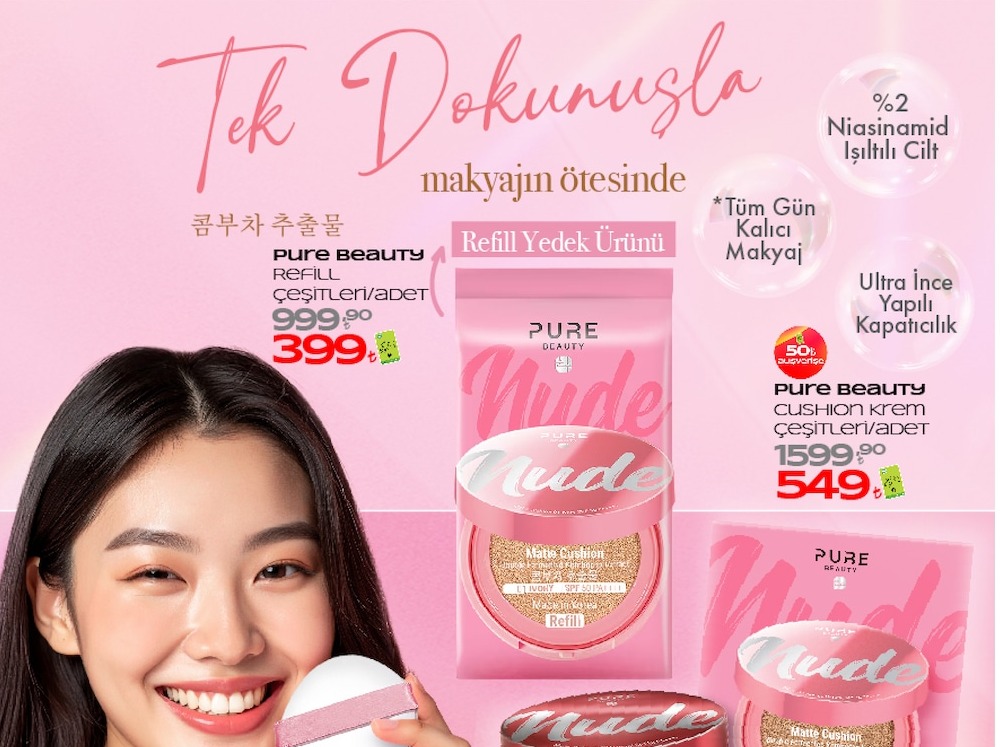Pure Beauty Nude Cushion Krem Çeşitleri/Adet