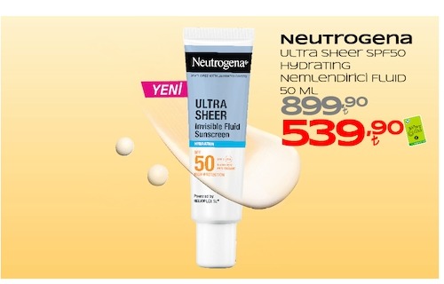Neutrogena Ultra Sheer Spf50 Hydrating Nemlendirici Fluid 50 Ml