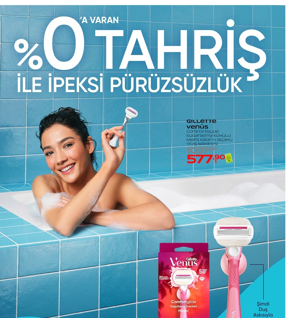 Gillette Venus Comfortglide Sugarberry Kokulu Miami Kadın 5 Bıçaklı Tıraş Makinesi
