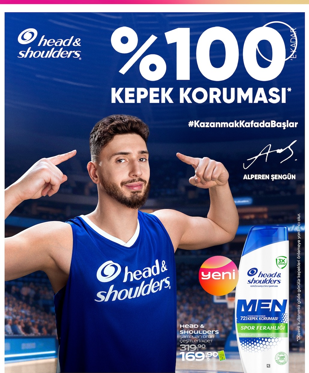 Head & Shoulders Men Spor Ferahlığı Şampuan 72 Kepek Koruması