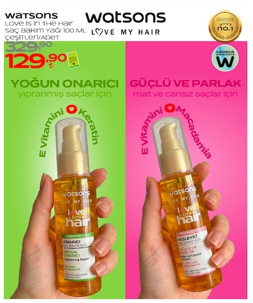 Watsons Love Is In The Hair Saç Bakım Yağı 100 Ml