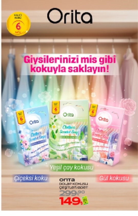 Orita Clothes Scented Bag Yeşil Çayı Kokusu