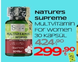 Nature'S Supreme Multivitamin For Women 30 Kapsül