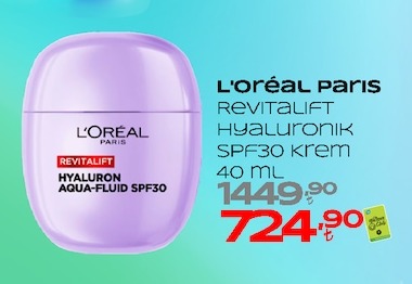 L'Oréal Paris Revitalift Hyaluronik Spf30 Krem 40Ml