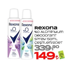 Rexona %0 Alüminyum Deodorant Sprey 150Ml