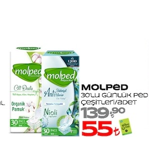 Molped Günlük Ped 30'Lu
