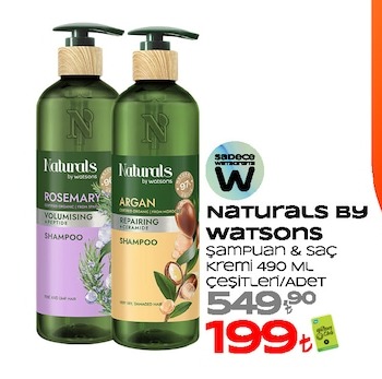 Naturals By Watsons Şampuan & Saç Kremi 490 Ml