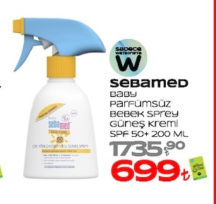 Sebamed Baby Parfümsüz Bebek Sprey Güneş Kremi Spf 50+ 200 Ml