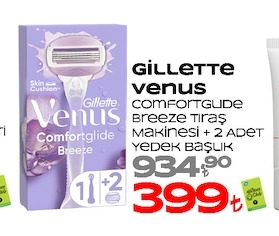 Gillette Venus Comfortglide Breeze Tıraş Makinesi + 2 Adet Yedek Başlık
