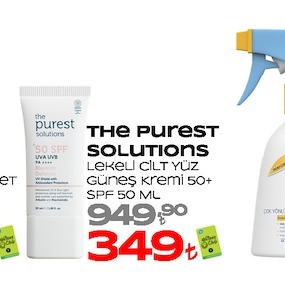 The Purest Solutions Lekeli Cilt Yüz Güneş Kremi 50+ Spf 50 Ml