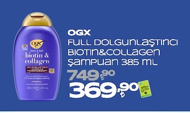 Ogx Full Dolgunlaştırıcı Biotin & Collagen Şampuan 385 Ml