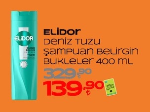 Elidor Deniz Tuzu Şampuan Belirgin Bukleler 400 Ml