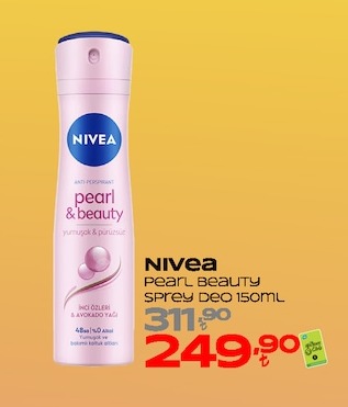 Nivea Pearl Beauty Sprey Deo 150Ml