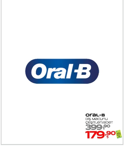 Oral-B Diş Macunu Çeşitleri 1 Adet