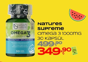 Natures Supreme Omega 3 1000Mg 30 Kapsül