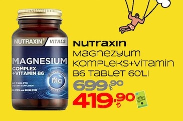 Nutraxin Magnezyum Kompleks+Vitamin B6 Tablet 60'Lı