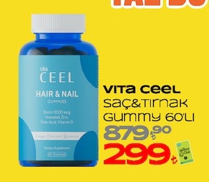 Vita Ceel Hair & Nail Gummies 60Li