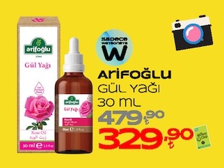 Arifoğlu Gül Yağı 30 Ml