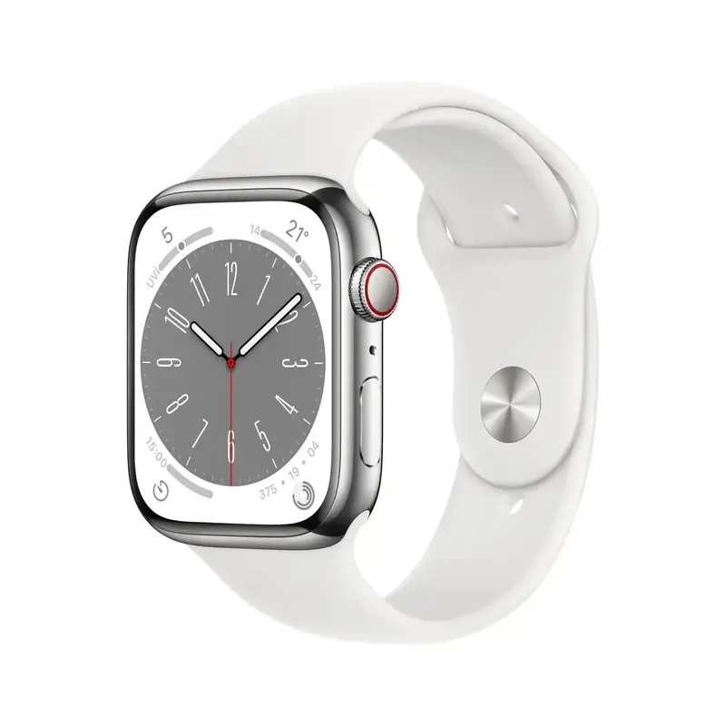 Apple Watch Series 8 41 mm Cellular Spor Kordon Akıllı Saat Gümüş