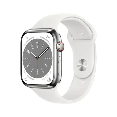 Apple Watch Series 8 41 mm Cellular Spor Kordon Akıllı Saat Gümüş