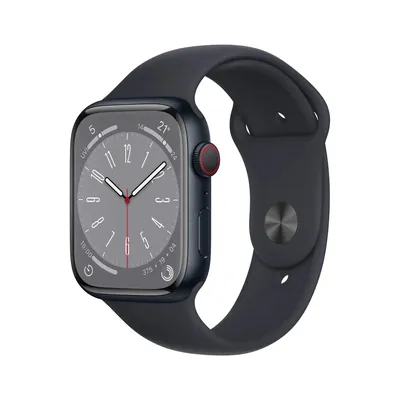 Apple Watch Series 8 41 mm Cellular Spor Kordon Akıllı Saat Siyah