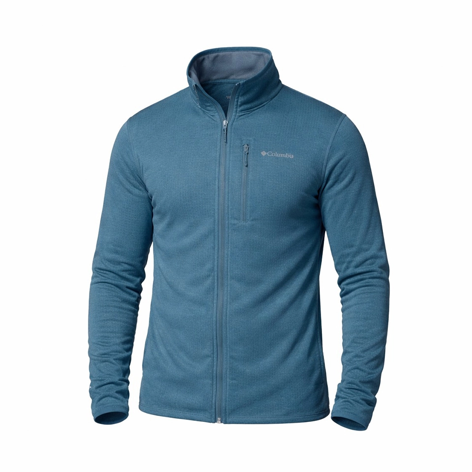 Columbia Essential Hike Grid Fleece Full Zip 2136841-429 Erkek Ceket Yeşil