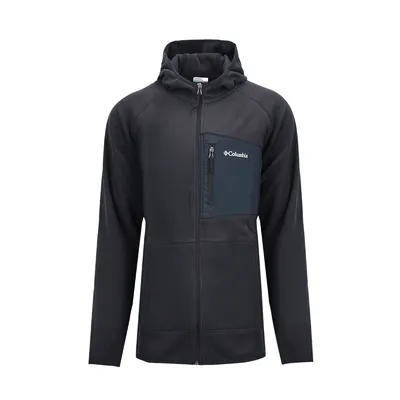 Columbia Fast Trek Overlay Hooded Full Zip 2135701-010 Erkek Polar Siyah