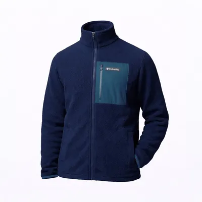 Columbia Jasper Ridge Pebbled Full Zip Fleece 2142421-464 Erkek Polar Lacivert