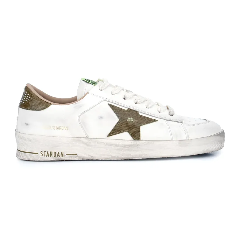 Golden Goose Stardan GMF00667-F007555-10502 Erkek Sneaker Beyaz Kahve