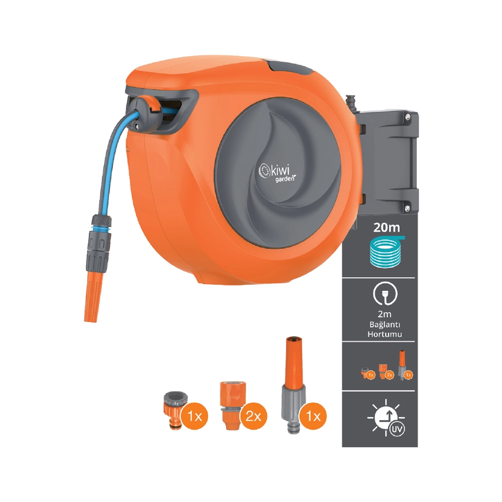 Kiwi Garden KGHS-422 Makaralı Hortum Seti