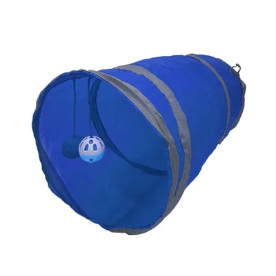 Kiwi Pets İki Toplu Kedi Oyun Tüneli Mavi