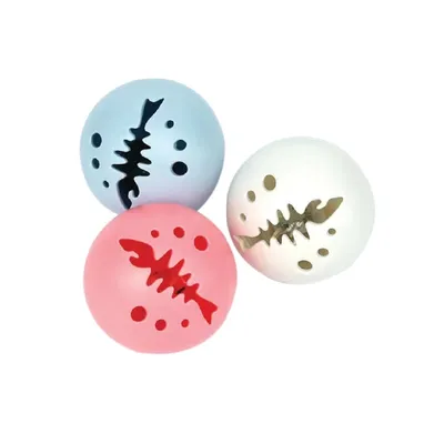 Kiwi Pets Işıklı Plastik Kedi Top Oyuncağı 3lü