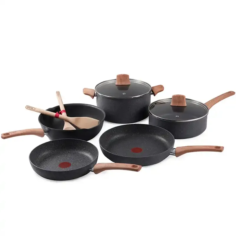 Tefal G26693-82 5 Parça Tencere + 2 Tahta Kaşıklı Naturel Set