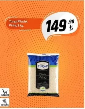 Turap Pilavlık Pirinç 2 Kg.