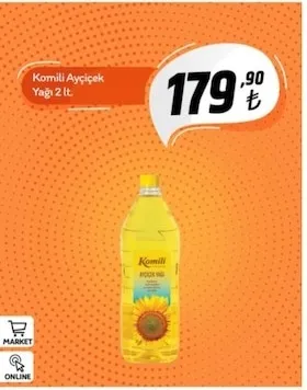 Komili Ayçiçek Yağı 2 Lt.