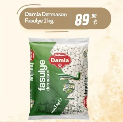 Damla Dermason Fasulye 1 Kg.