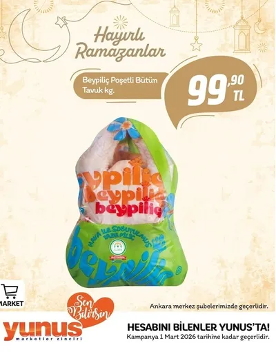 Beypiliç Poşetli Bütün Tavuk Kg.