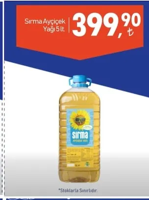 Sırma Ayçiçek Yağı 5 Lt
